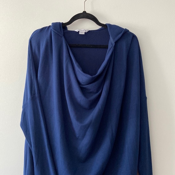 Athleta Purana Wrap Sweatshirt Hooded Athleisure Yoga Long Sleeve Top Size M - Picture 3 of 9